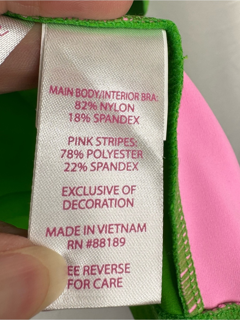 Lilly Pulitzer Luxletic Aribra Putting Green Tank with Pink & White Stripes - Picture 11 of 11